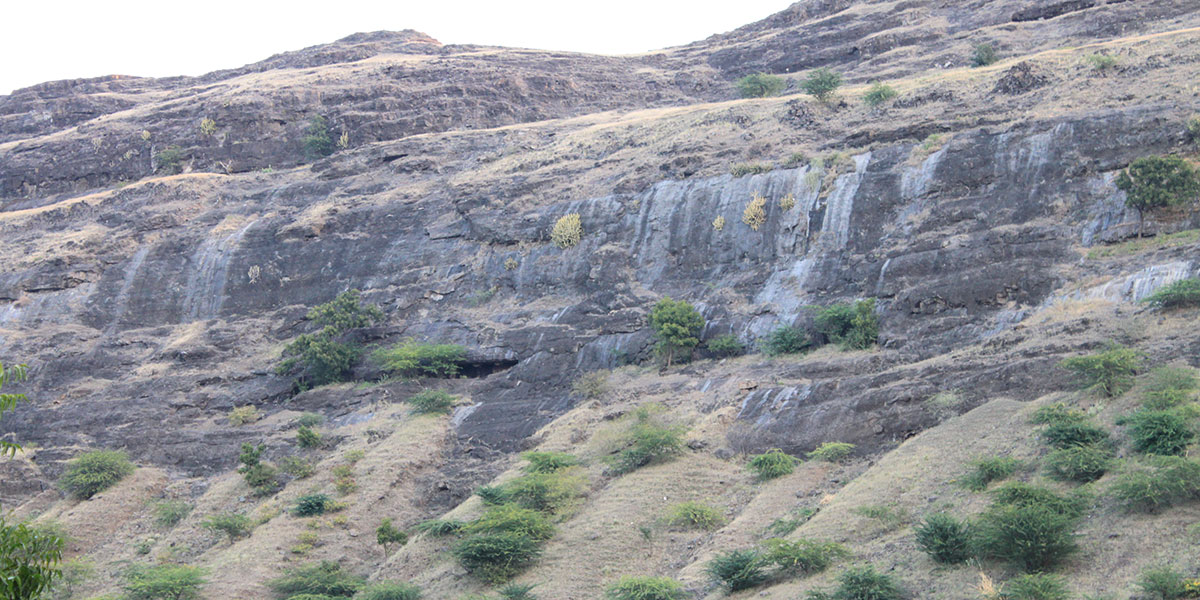 Old Gateways in the ruined fort and caves.